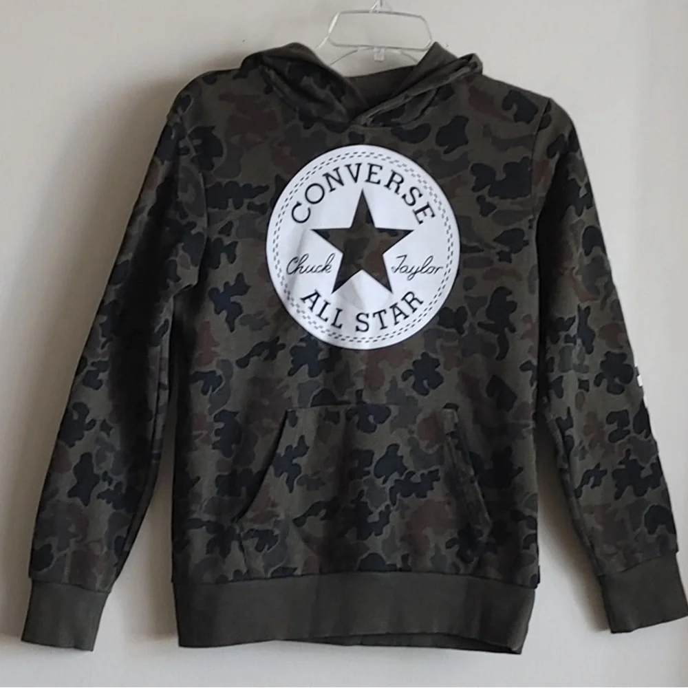 ⏳VGUC- Converse ‘All Star’ Unisex Camo Pullover Hoodie